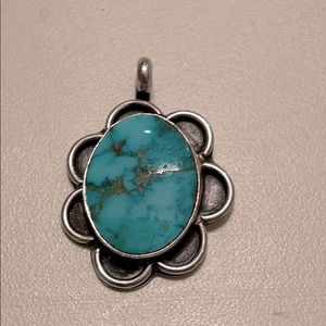 Silver turquoise pendant
